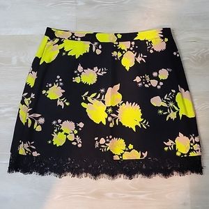 Topshop lace mini skirt